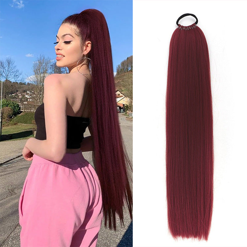 Extensions synthétique lisse longue de 24 pouces, vente en gros