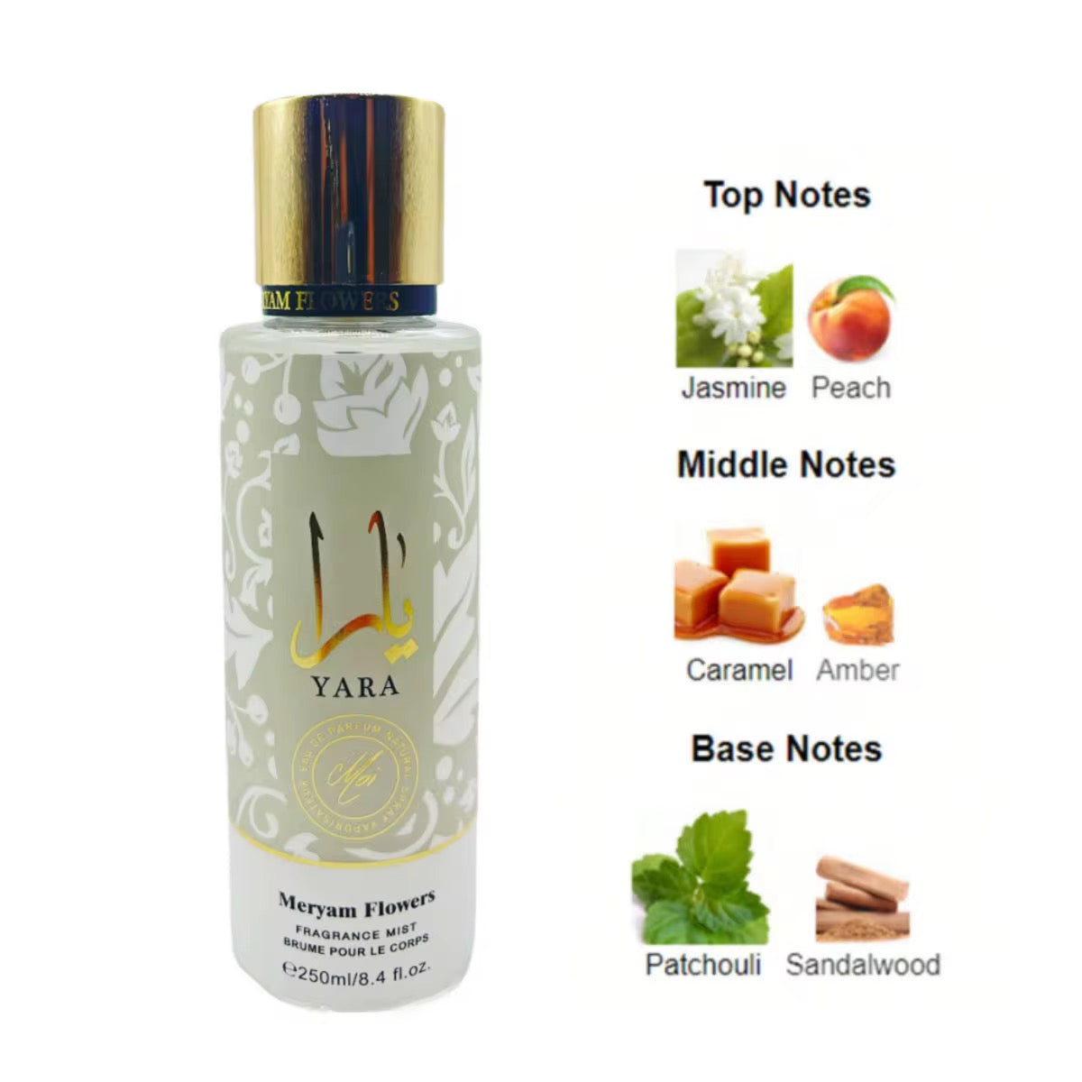 Parfumée Meryam Flowers Yara 250ml