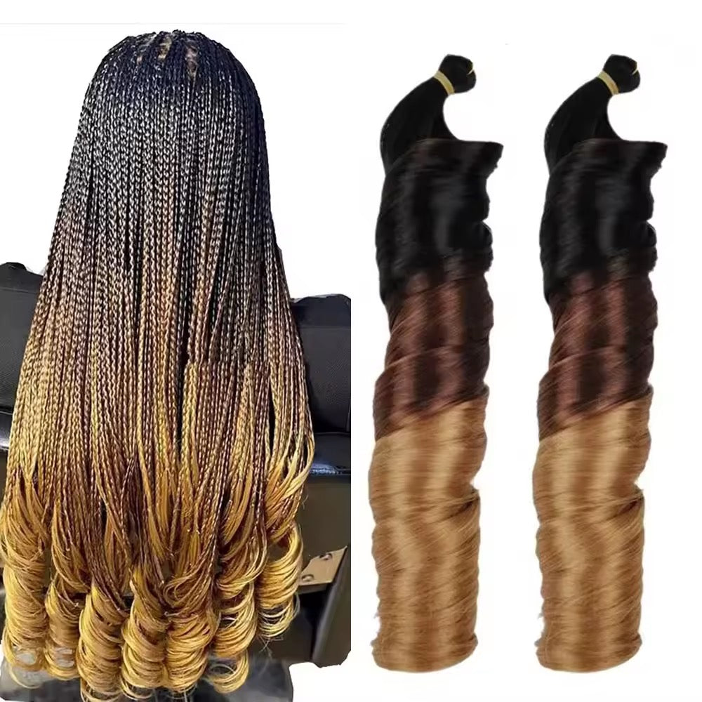 Mèches Spiral Curl Premium – Cheveux Synthétiques 150g style "Poney"