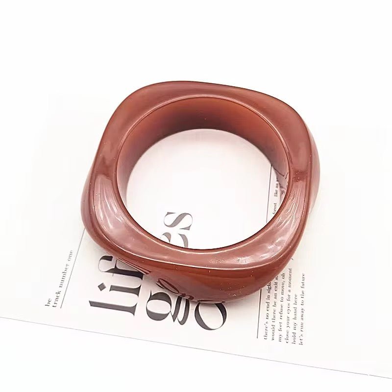 Bracelets Oversize en Résine Colorée – Look Bohème et Artistique - HGL - CHINA