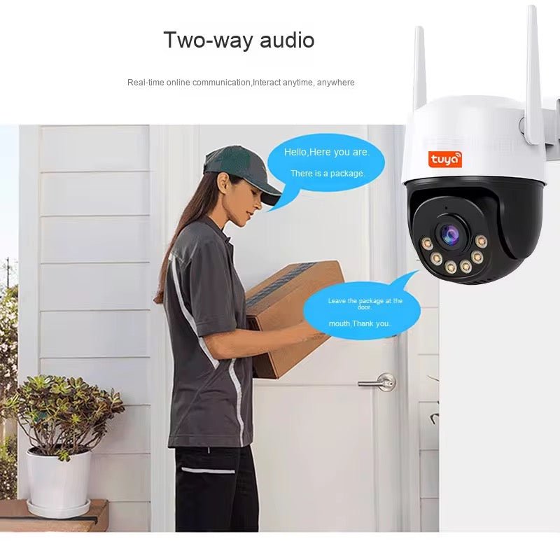 Caméra de Surveillance WiFi Tuya Smart Life 5MP – Extérieure, Vision Nocturne Couleur, Panoramique 360°, Interphone Bidirectionnel & Détection de Mouvement - HGL - CHINA