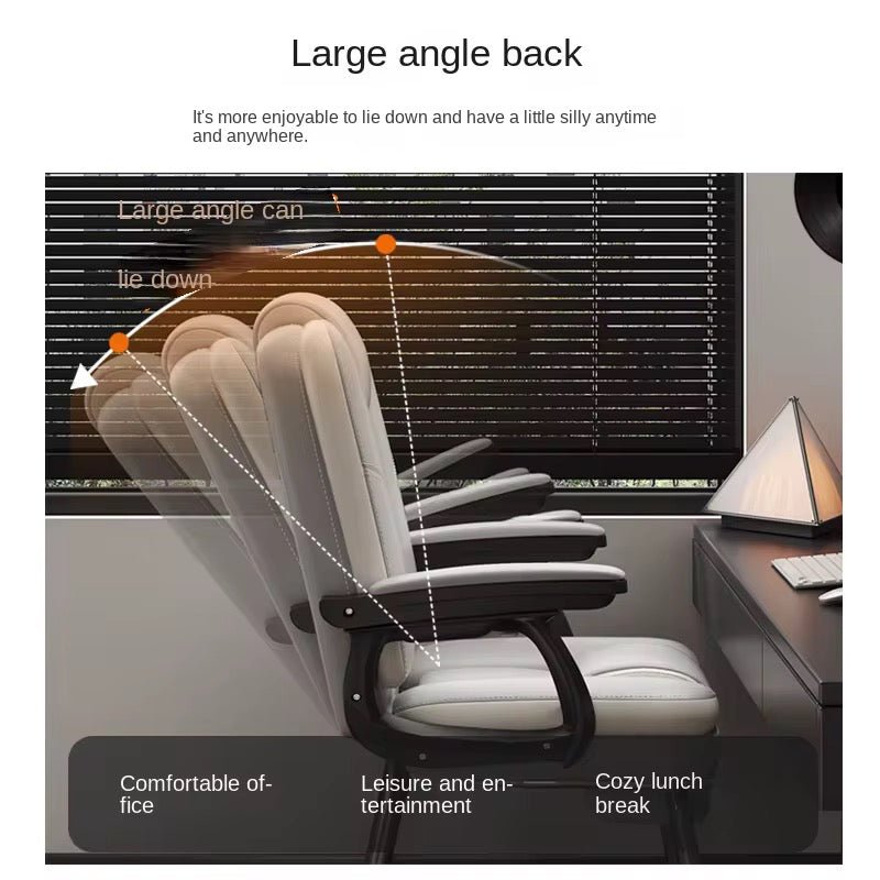 Chaise de Bureau Ergonomique Moderne – Fauteuil en Cuir PU Premium, Dossier Inclinable Grand Angle & Mousse Haute Résilience pour Télétravail et Bureau - HGL - CHINA
