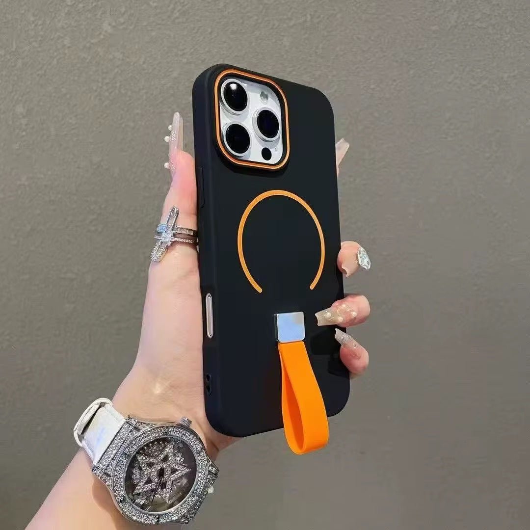 Coque Magnétique Magsafe pour iPhone avec Lanière Intégrée – Étui en TPU Givré Antichoc pour iPhone 11 à 17 Pro Max - HGL - CHINA