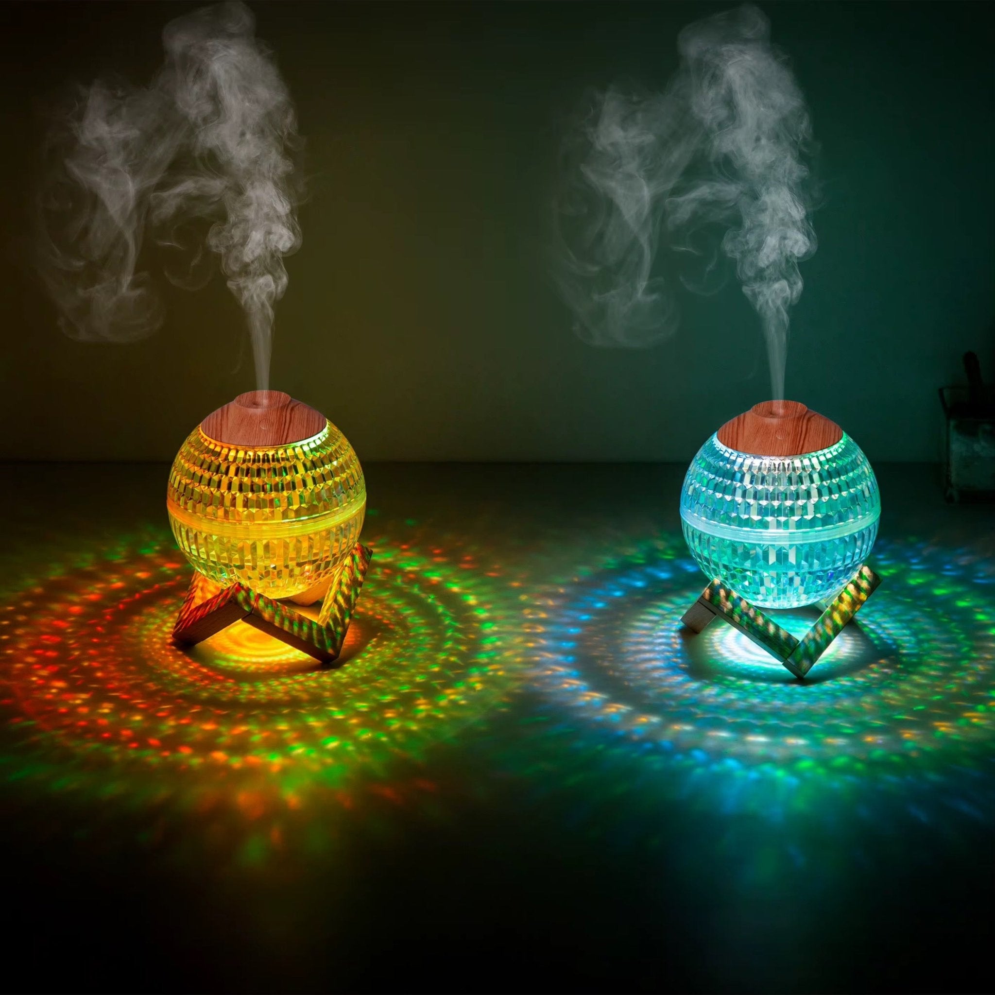 Diffuseur d'Huiles Essentielles LED - Effet Cristal & Brume Ultrasonique - HGL - CHINA