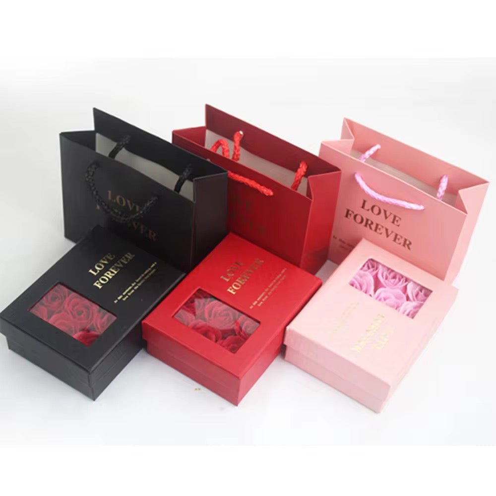 Ensemble Cadeau Saint - Valentin : Boîte à Bijoux avec Roses de Savon - HGL - CHINA