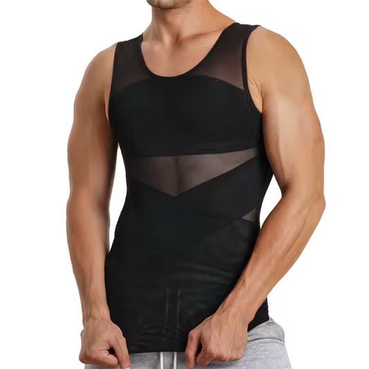 Gaine Amincissante Homme – Débardeur de Compression Ventre Plat & Soutien Dorsal Sans Couture - HGL - CHINA