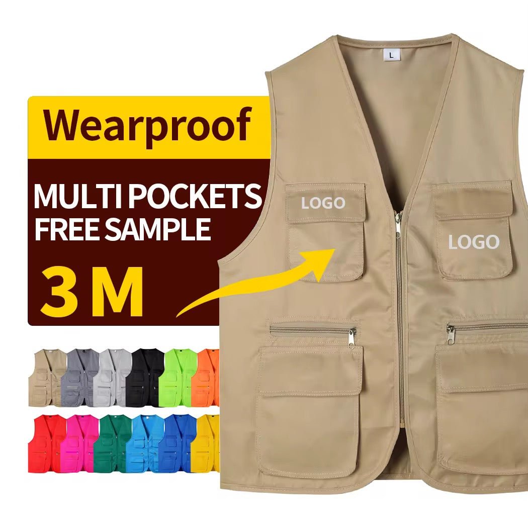 Gilet Cargo Multi - Poches Premium - Idéal Pêche, Randonnée & Photographie - HGL - CHINA