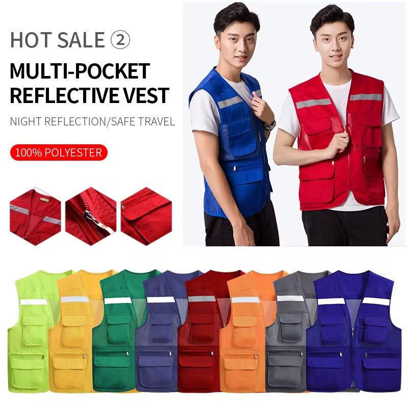 Gilet Cargo Multi - Poches Premium - Idéal Pêche, Randonnée & Photographie - HGL - CHINA