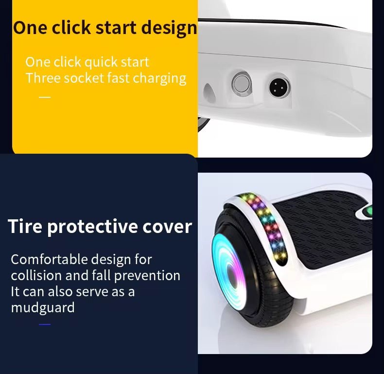 Hoverboard Tout - Terrain 8,5 Pouces – Pneus Larges et Double Moteur Puissant. - HGL - CHINA