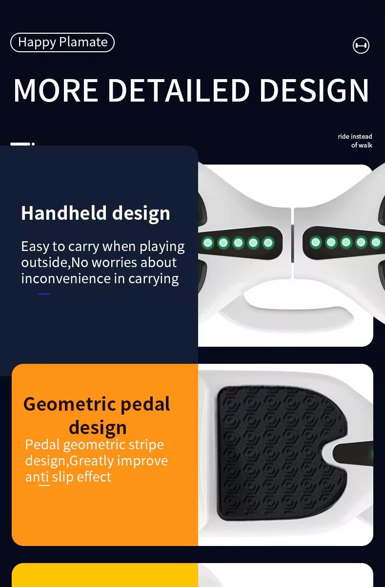 Hoverboard Tout - Terrain 8,5 Pouces – Pneus Larges et Double Moteur Puissant. - HGL - CHINA