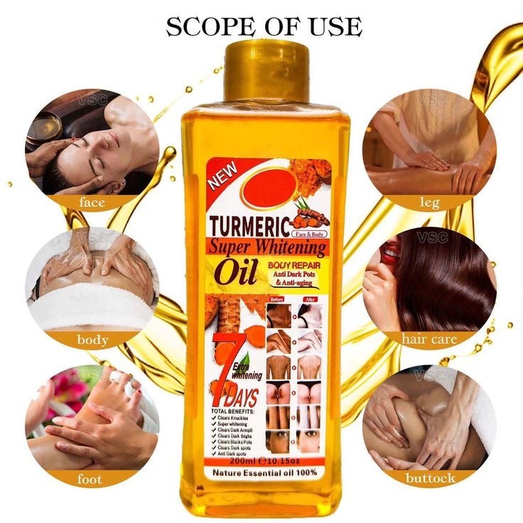 Huile Éclaircissante Intense au Curcuma - Turmeric Super Whitening Oil - HGL - CHINA
