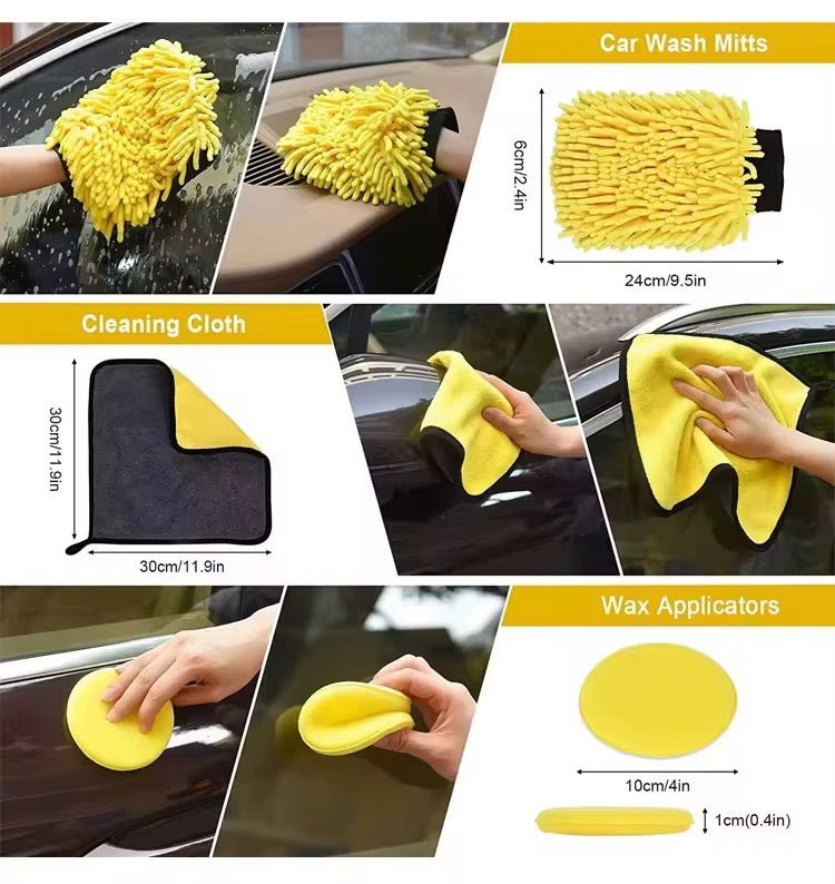 Kit de Brosse de Nettoyage de Voiture Haute Qualité – Entretien Complet Intérieur et Extérieur - HGL - CHINA