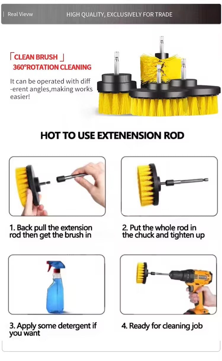 Kit de Brosse de Nettoyage de Voiture Haute Qualité – Entretien Complet Intérieur et Extérieur - HGL - CHINA