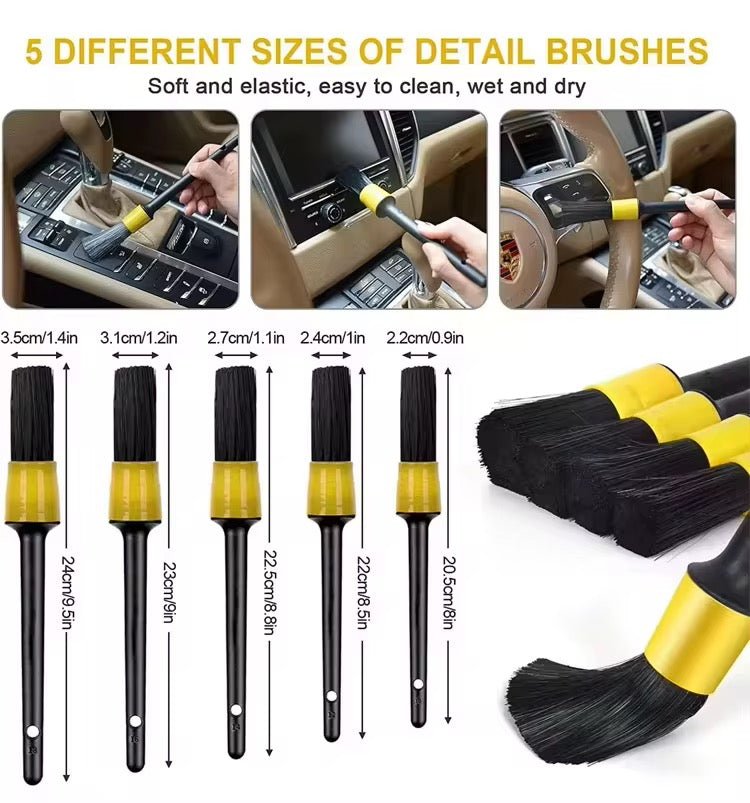 Kit de Brosse de Nettoyage de Voiture Haute Qualité – Entretien Complet Intérieur et Extérieur - HGL - CHINA