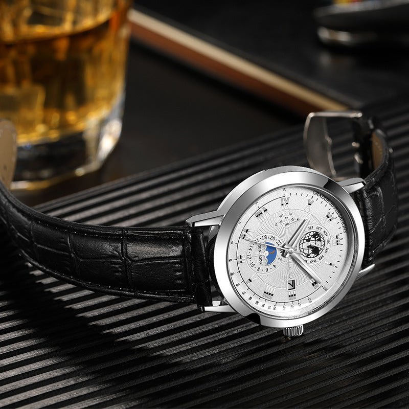 Men's Leather quartz watch Fenyi - HGL - CHINA