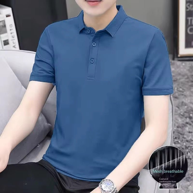 Polo Ultra - Respirant en Soie Glacée pour Homme – Tissu Anti - Transpiration à Séchage Rapide & Coupe Ajustée - HGL - CHINA