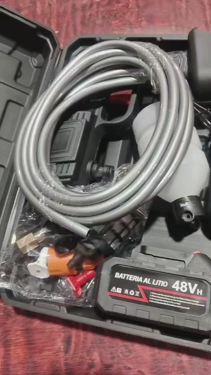 Pistolet de Nettoyage Haute Pression Portable – Kit Complet avec Batterie et Mallette de Transport