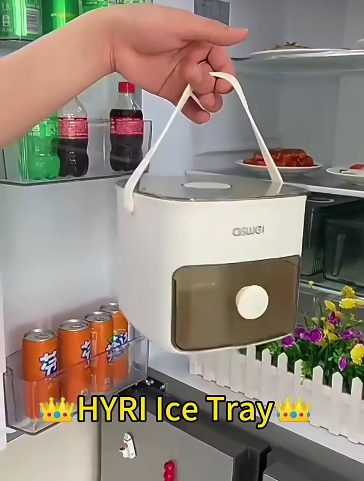 Machine à Glaçons Manuelle avec Réservoir – Idéal pour Cocktails, Jus et Boissons Fraîches