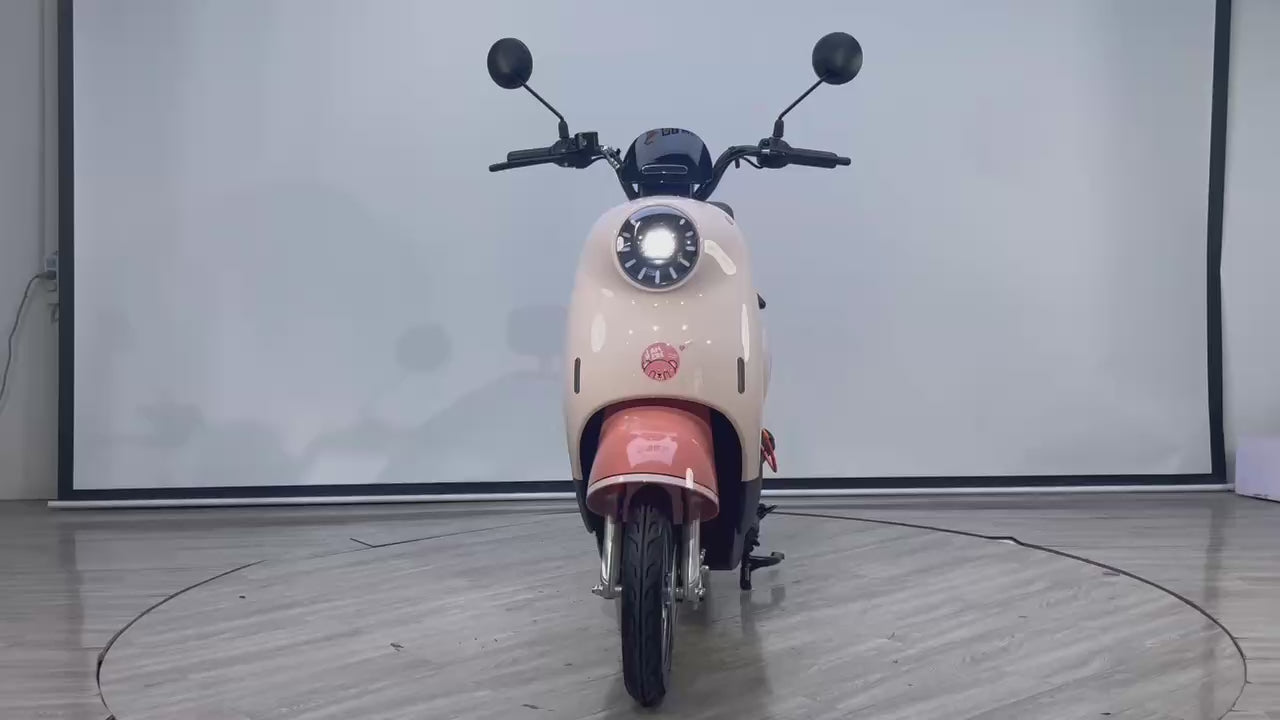 Scooter Électrique Vintage "Retro Chic" – Batterie 48V 20Ah, Autonomie Urbaine & Design Compact pour Ville