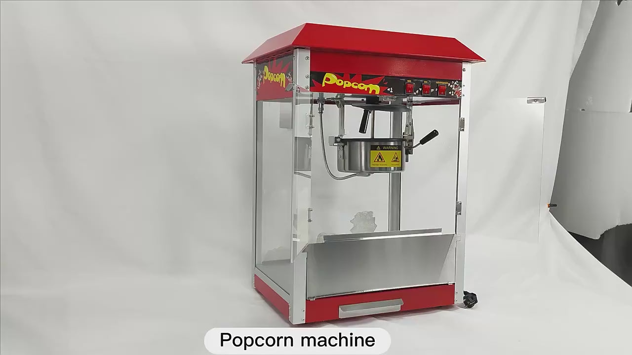 Machine à Pop-corn Professionnelle Shuang Junma – 1400W, Chaudron 8oz, Fonctions Chauffage & Maintien au Chaud, Certifiée CE/UL pour Restauration