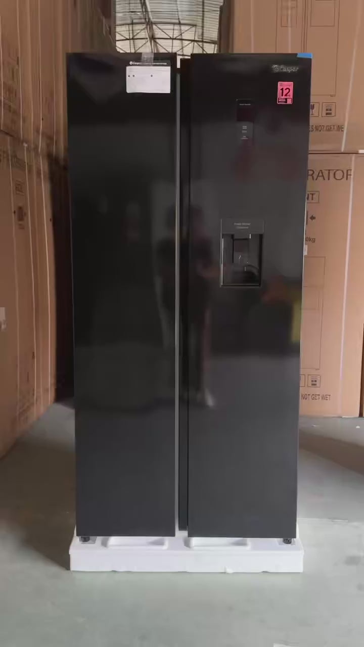 Réfrigérateur Intelligent "Black Onyx" 495L - Double Porte avec Distributeur d'Eau