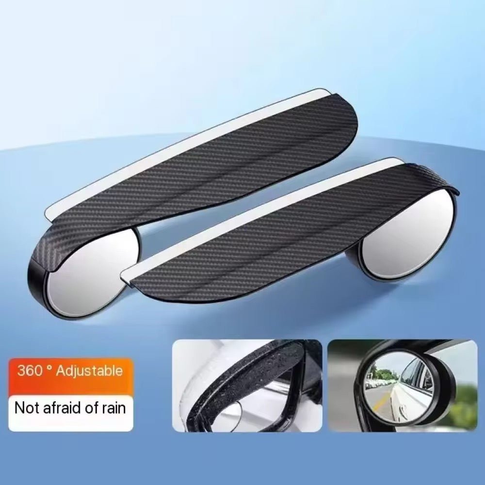 Rétroviseur d'Angle Mort Grand Angle – Miroir Convexe Auxiliaire, Protection Anti - Pluie et Design Carbone pour Sécurité Auto - HGL - CHINA