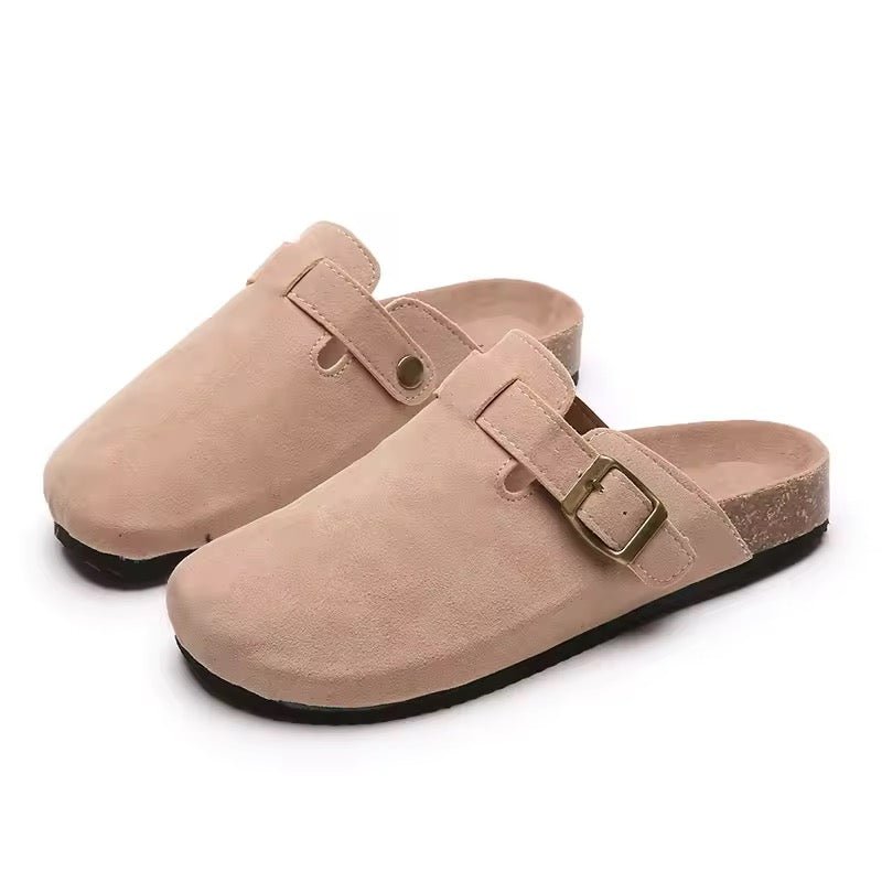 Sabots en Cuir Suédé à Bout Fermé – Mules Ergonomiques "Deran", Semelle Épaisse & Confort 3D Stéréo pour Hommes et Femmes - HGL - CHINA