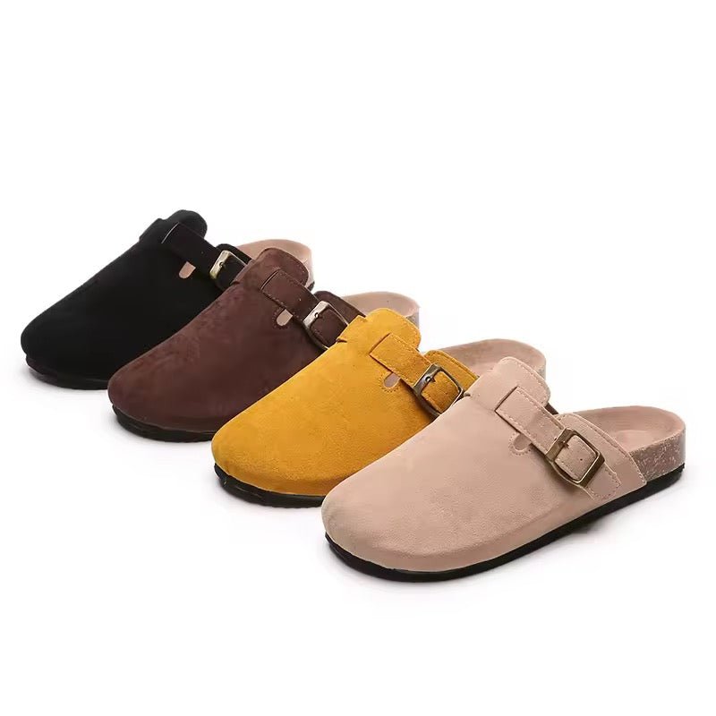 Sabots en Cuir Suédé à Bout Fermé – Mules Ergonomiques "Deran", Semelle Épaisse & Confort 3D Stéréo pour Hommes et Femmes - HGL - CHINA