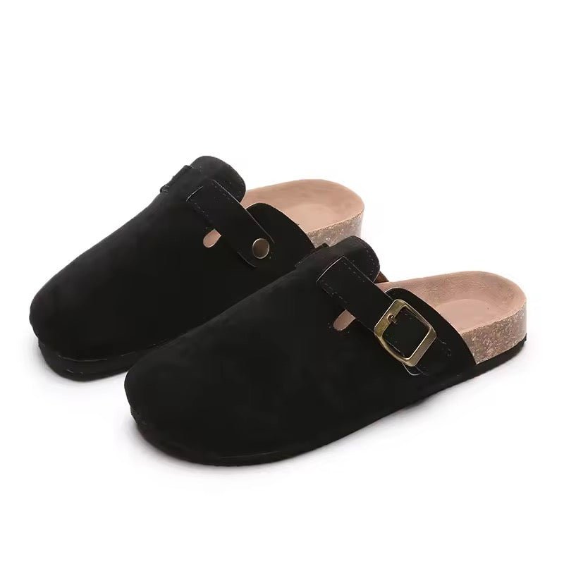 Sabots en Cuir Suédé à Bout Fermé – Mules Ergonomiques "Deran", Semelle Épaisse & Confort 3D Stéréo pour Hommes et Femmes - HGL - CHINA