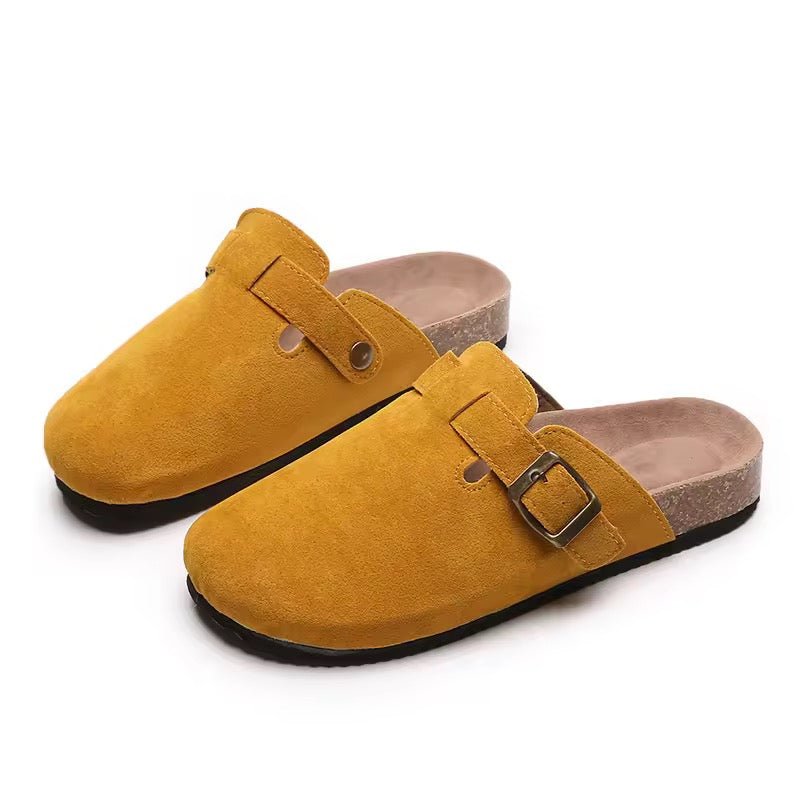 Sabots en Cuir Suédé à Bout Fermé – Mules Ergonomiques "Deran", Semelle Épaisse & Confort 3D Stéréo pour Hommes et Femmes - HGL - CHINA
