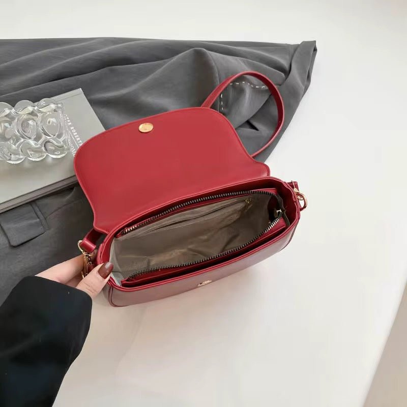 Sac à Main Bandoulière Tendance 2025 – Design Rétro Chic, Cuir Souple et Fermeture Éclair Sécurisée pour Femme - HGL - CHINA