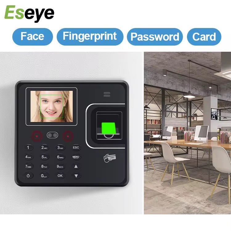 Terminal de Pointage Biométrique 4 - en - 1 – Reconnaissance Faciale, Empreinte Digitale, Carte RFID et Code PIN avec SDK Inclus - HGL - CHINA