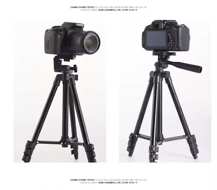 Trépied Télescopique 3120 en Aluminium & ABS – Support Smartphone et Caméra, Rotule 360°, Niveau à Bulle & Pliable pour Vlog et Photo - HGL - CHINA
